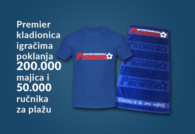 Premier sportska kladionica igračima poklanja 200.000 majica i 50.000 ručnika!